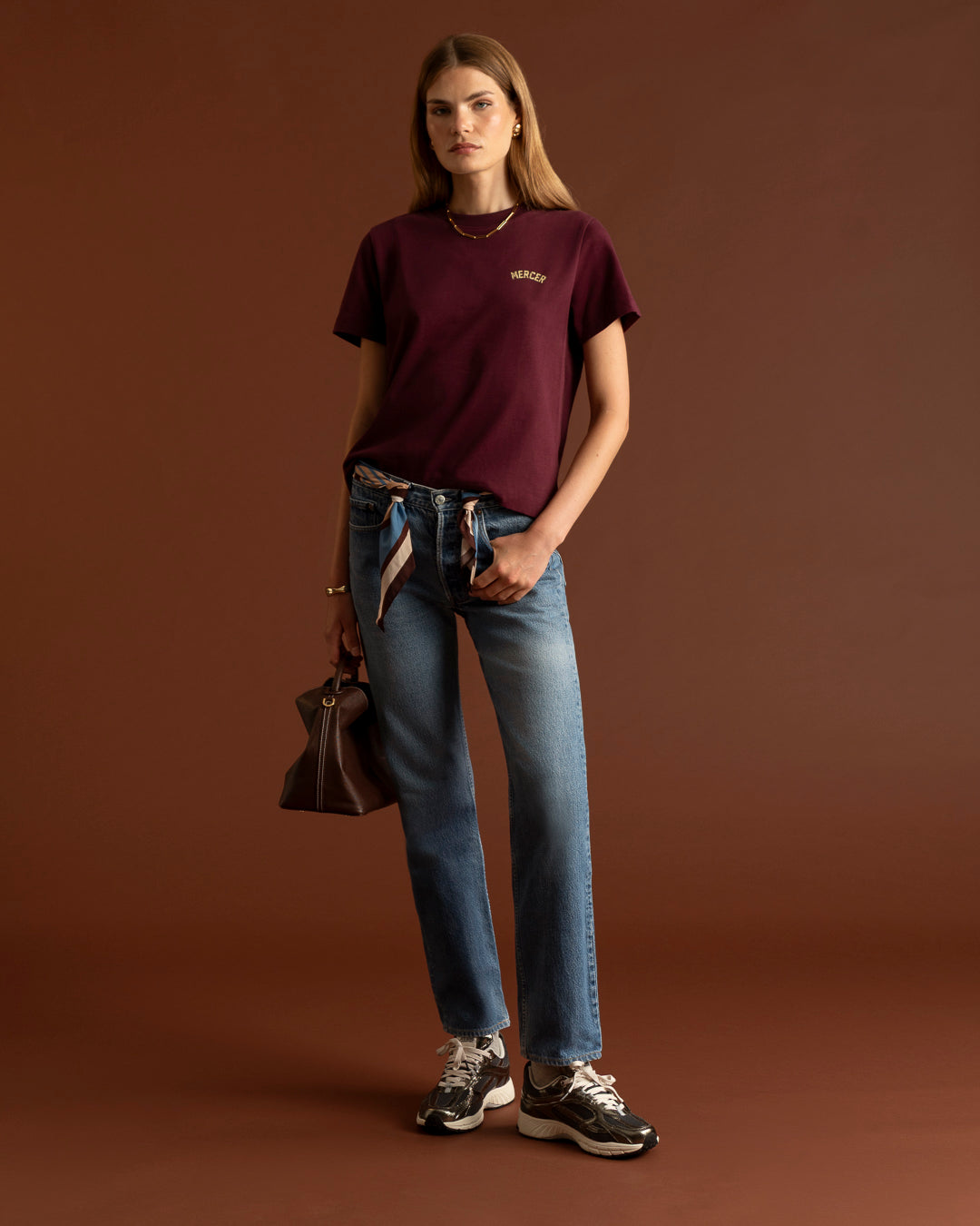 The Mercer Classic Tee W | Bordeaux
