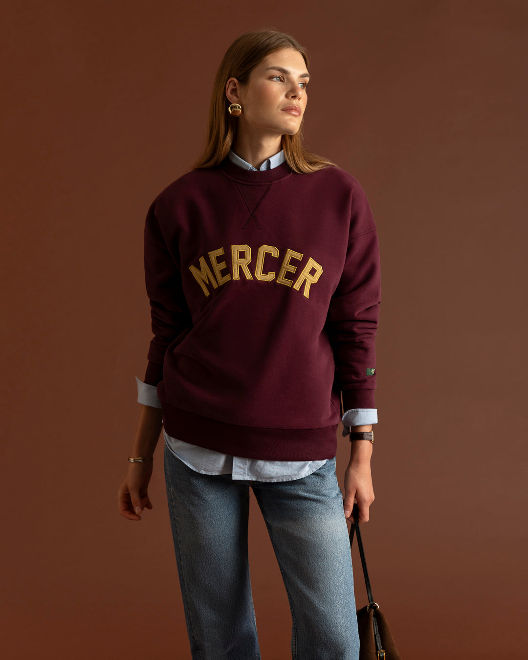 The Mercer Signature Sweat | Bordeaux
