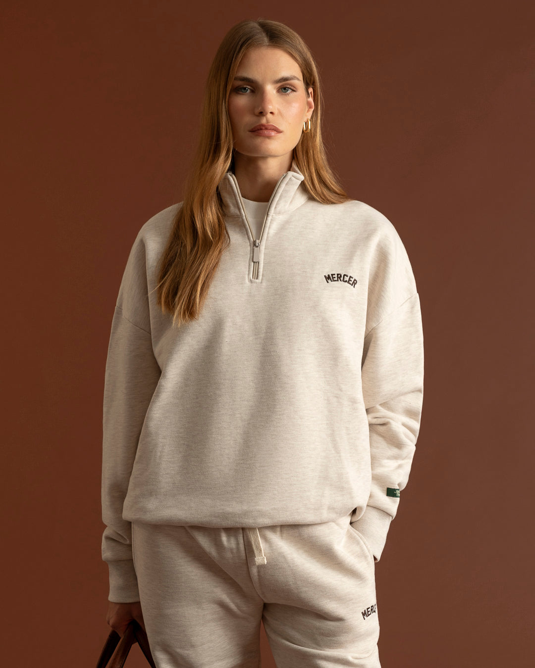 The Mercer Quarter Zip | Light Sand