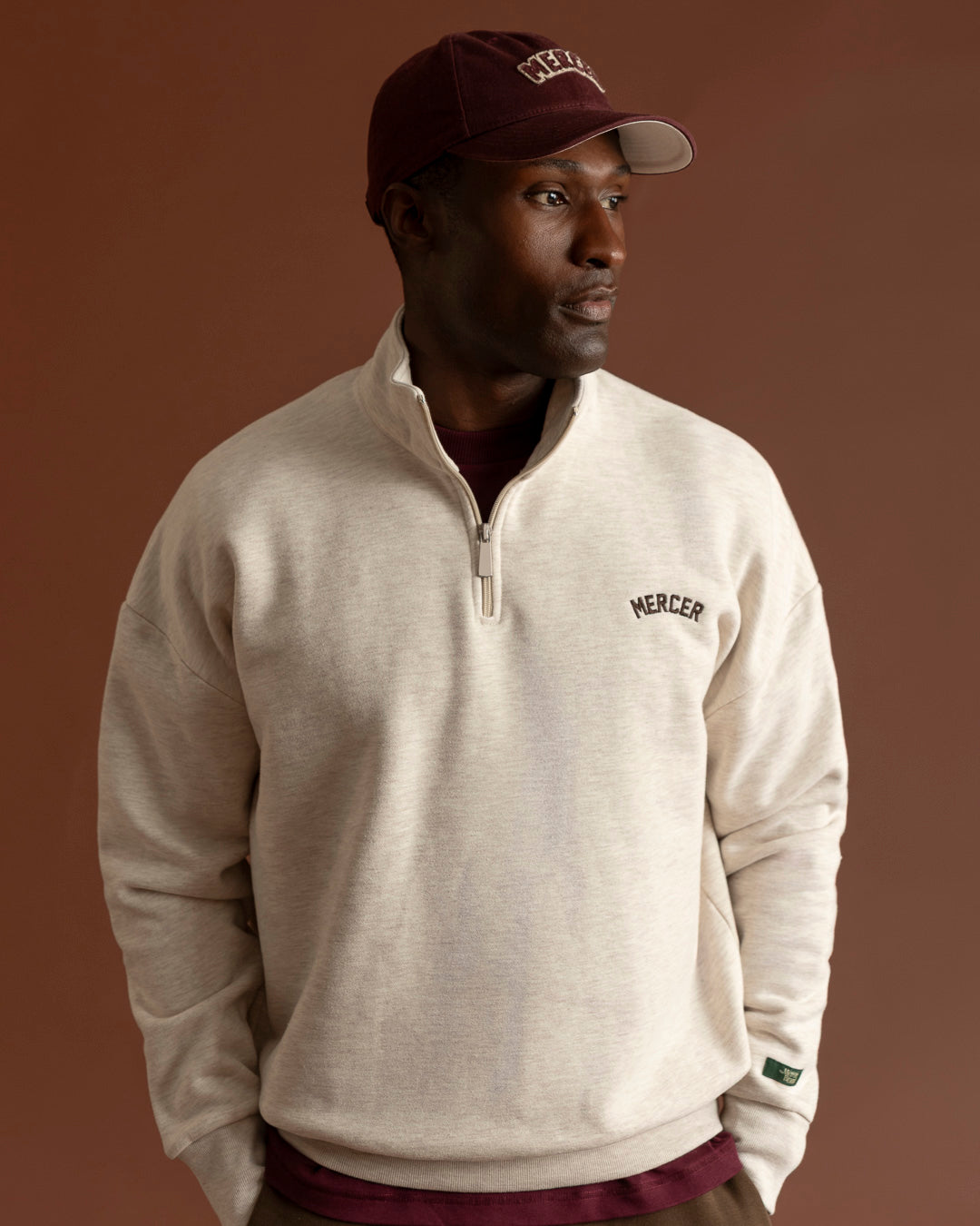 The Mercer Quarter Zip | Light Sand