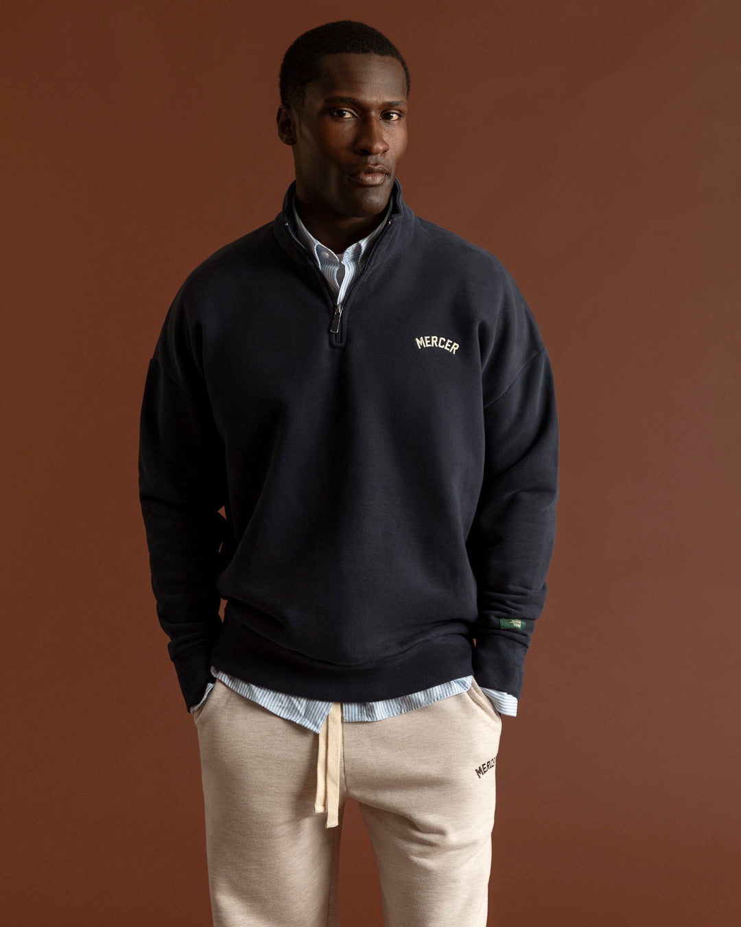 The Mercer Quarter Zip | Blue