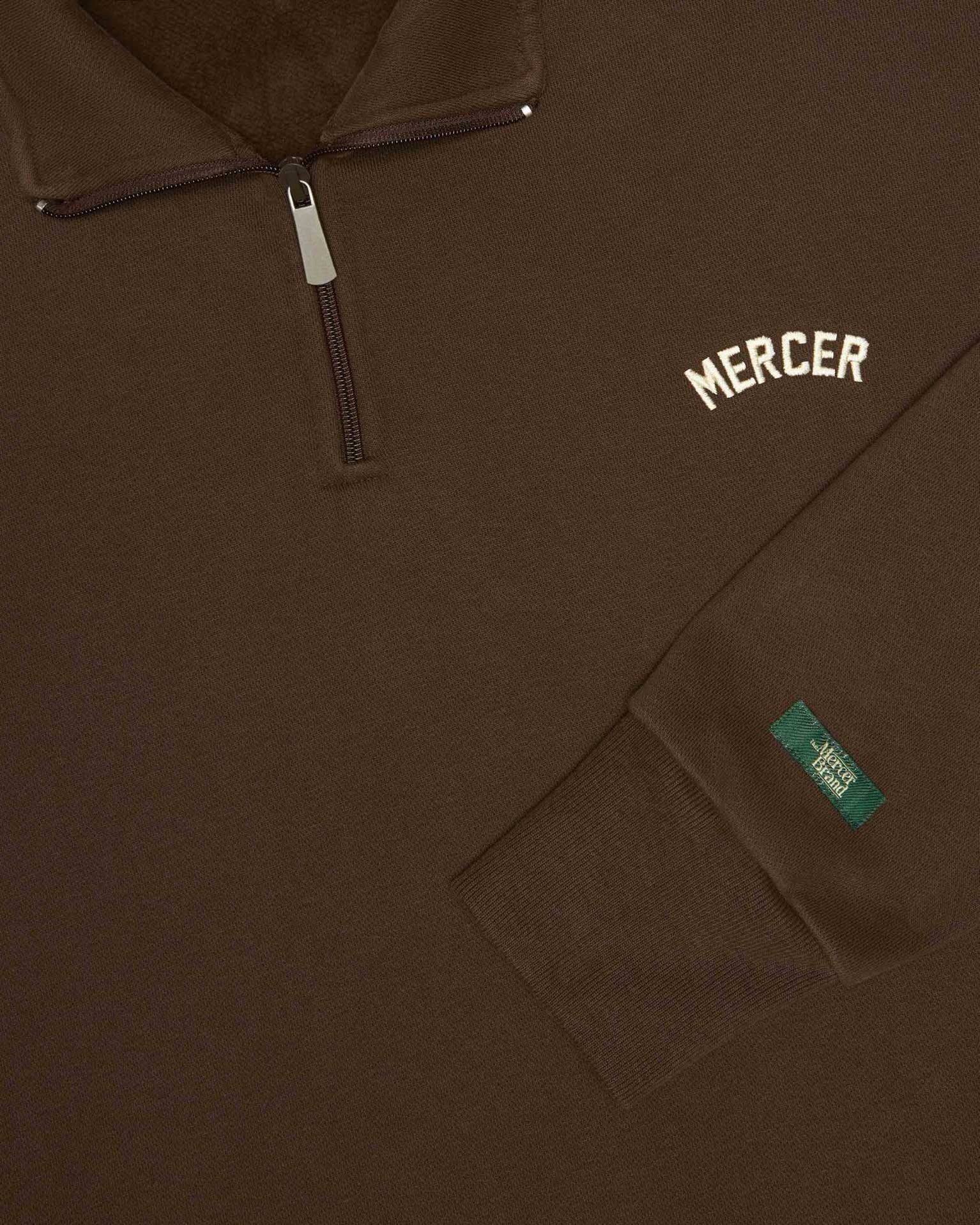 The Mercer Quarter Zip | Brown