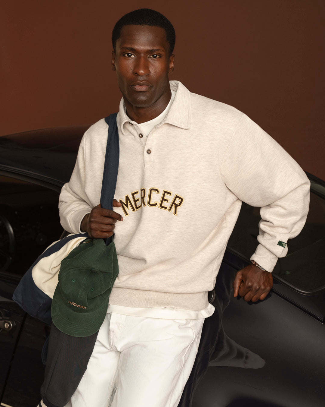 The Mercer Sweat Polo | Light Sand