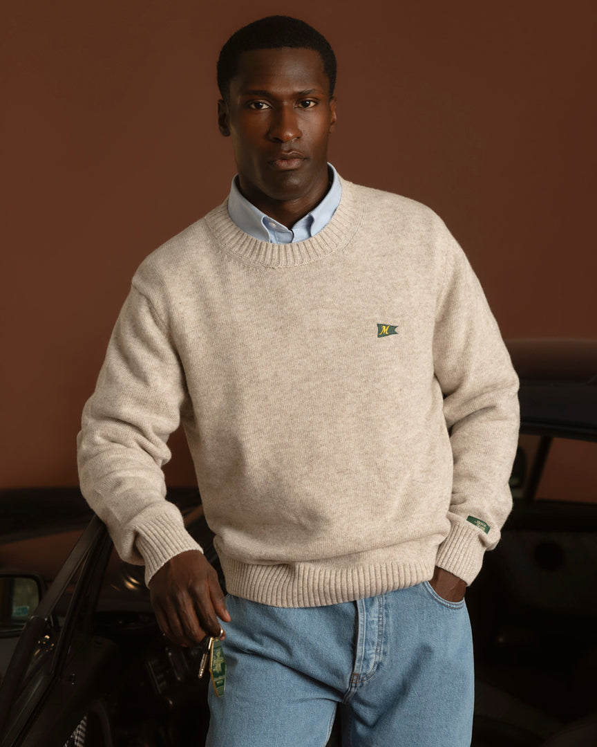 The Mercer Wool Knit | Light Sand