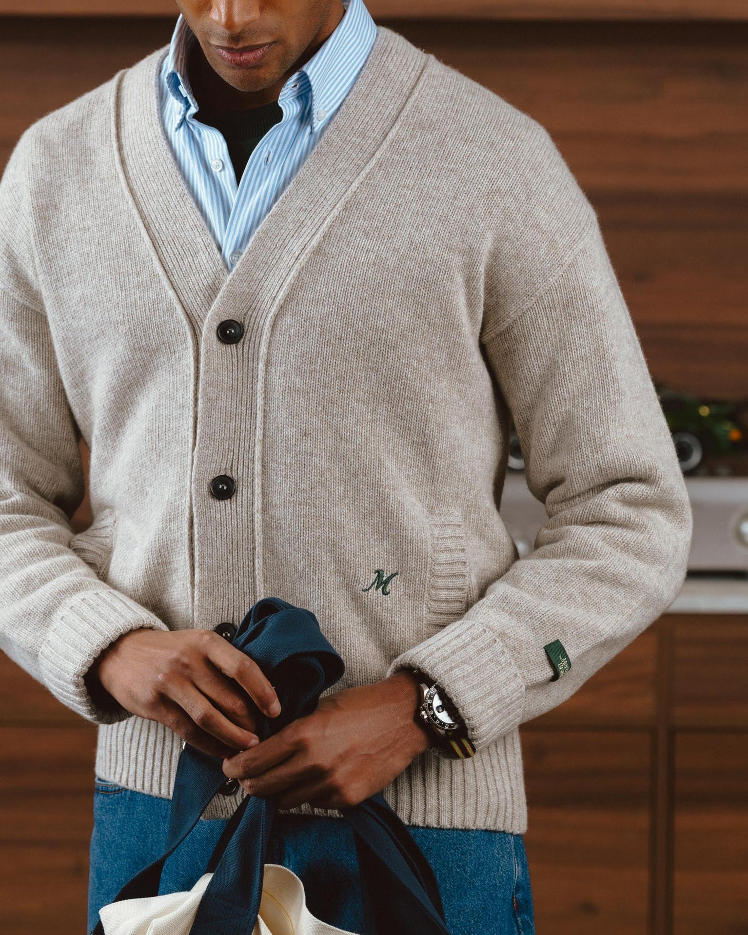 The Mercer Wool Knit Vest | Light Sand