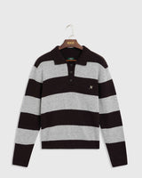 The Mercer Block Stripe Knit | Brown/Grey