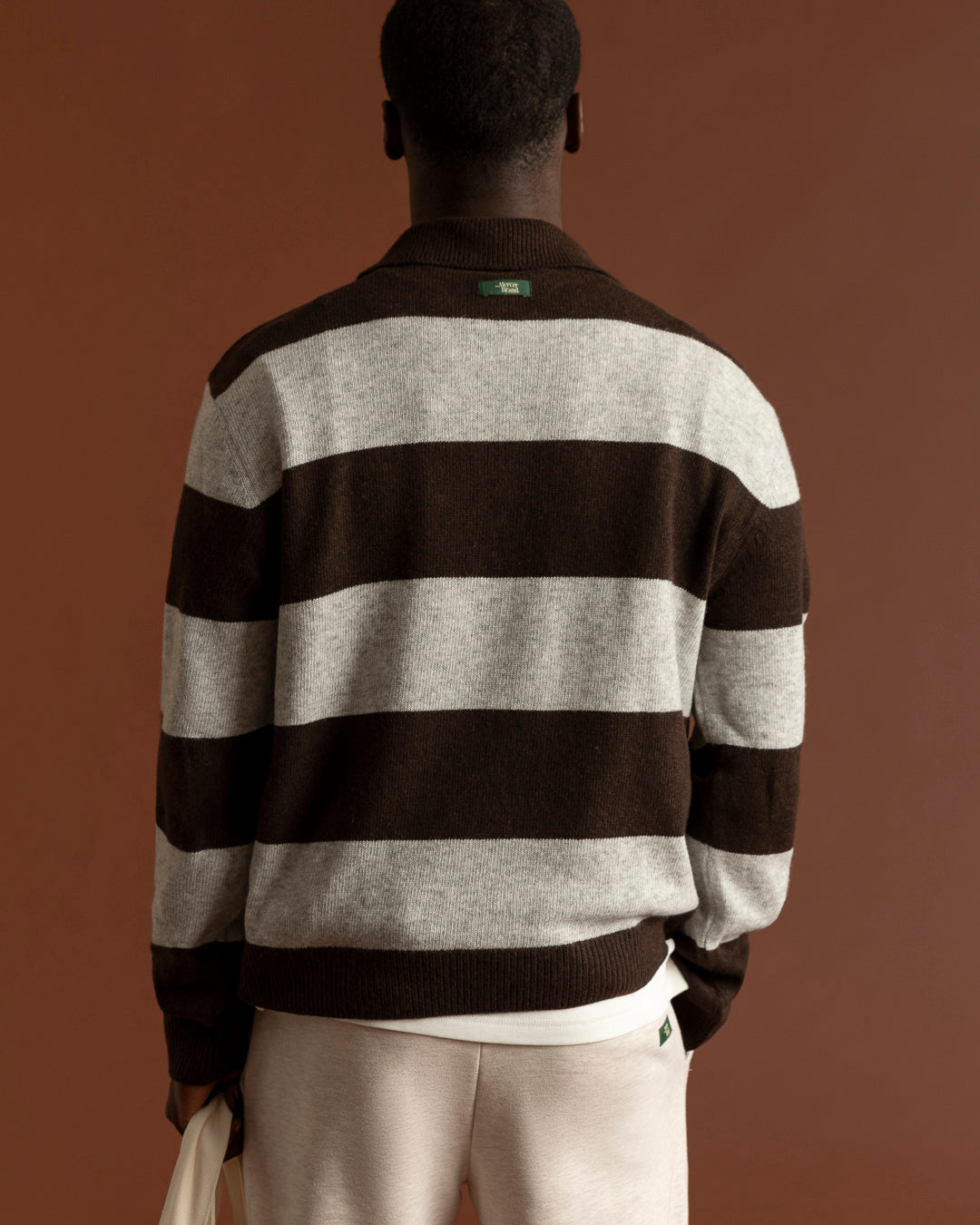 The Mercer Block Stripe Knit | Brown/Grey