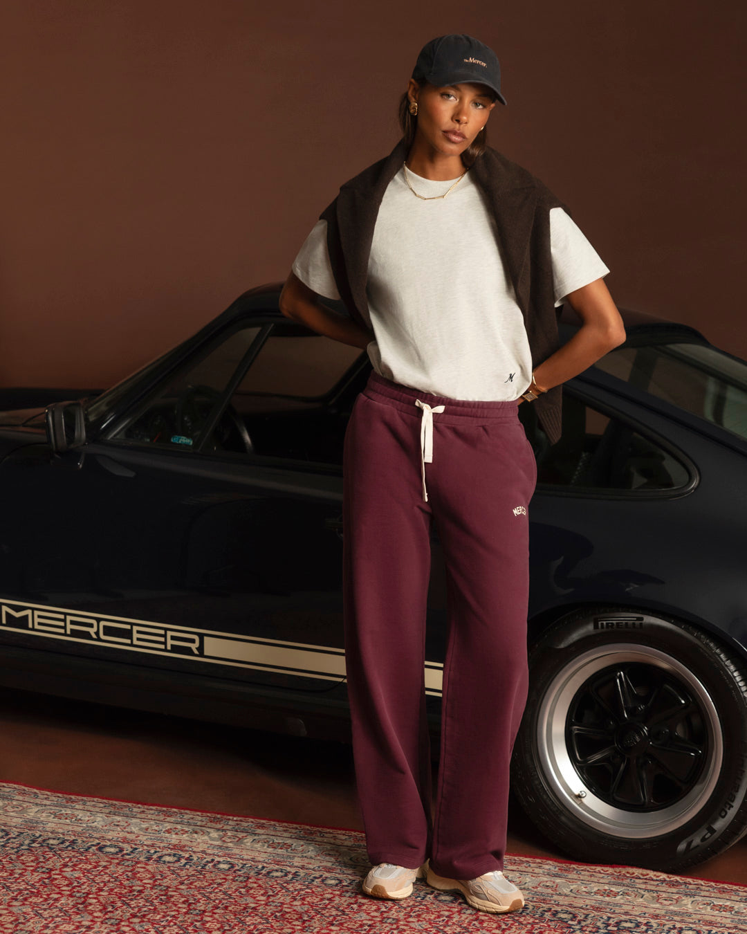 The Mercer Sweat Pants W | Bordeaux
