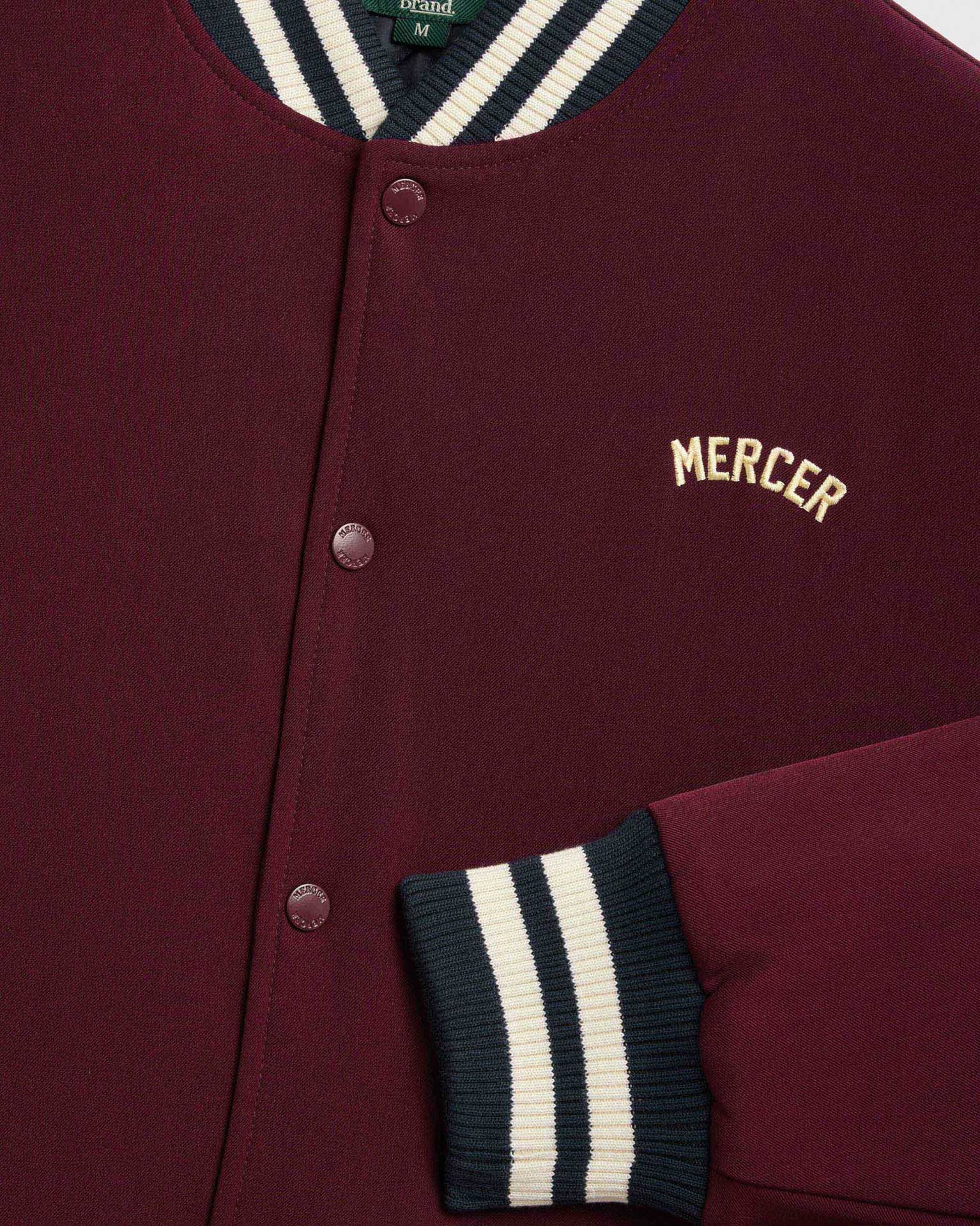 The Mercer Varsity Jacket | Bordeaux