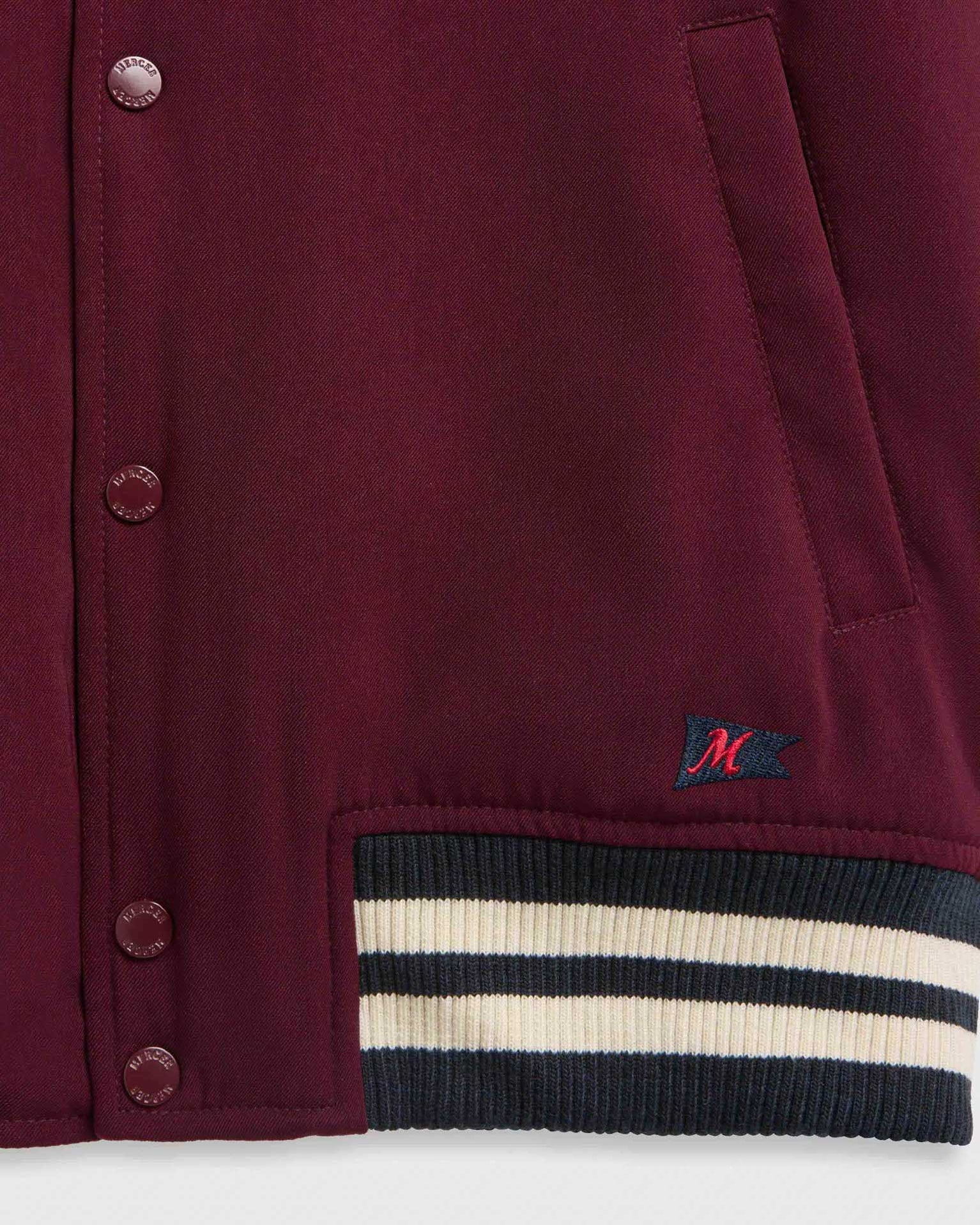 The Mercer Varsity Jacket | Bordeaux