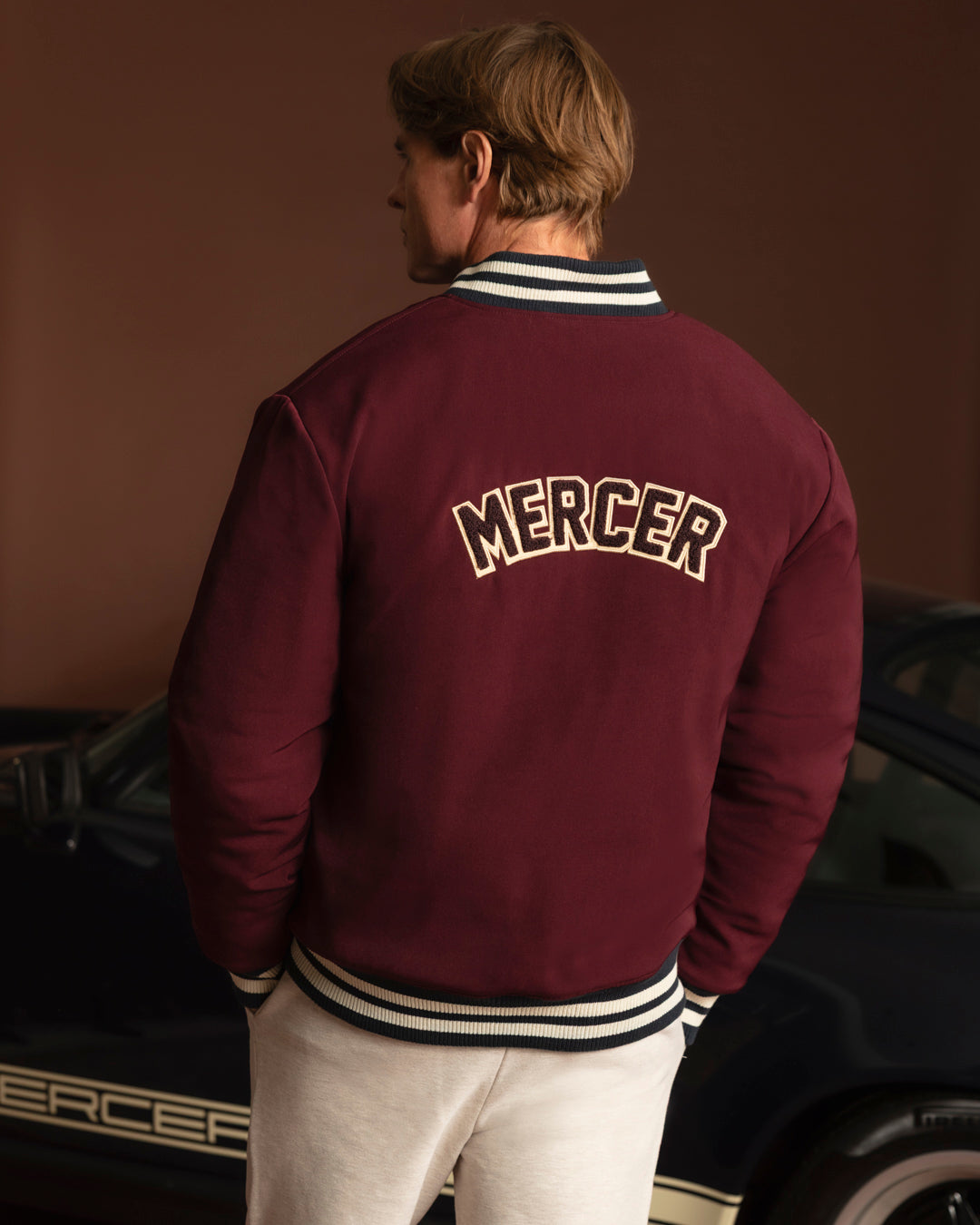 The Mercer Varsity Jacket | Bordeaux