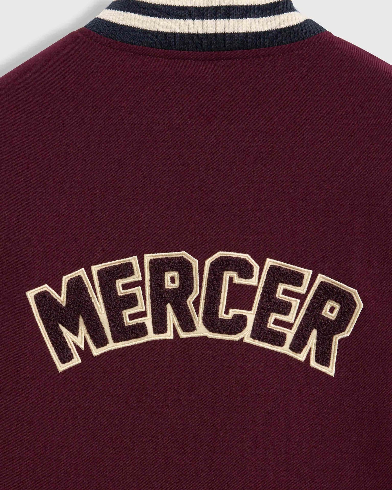 The Mercer Varsity Jacket | Bordeaux