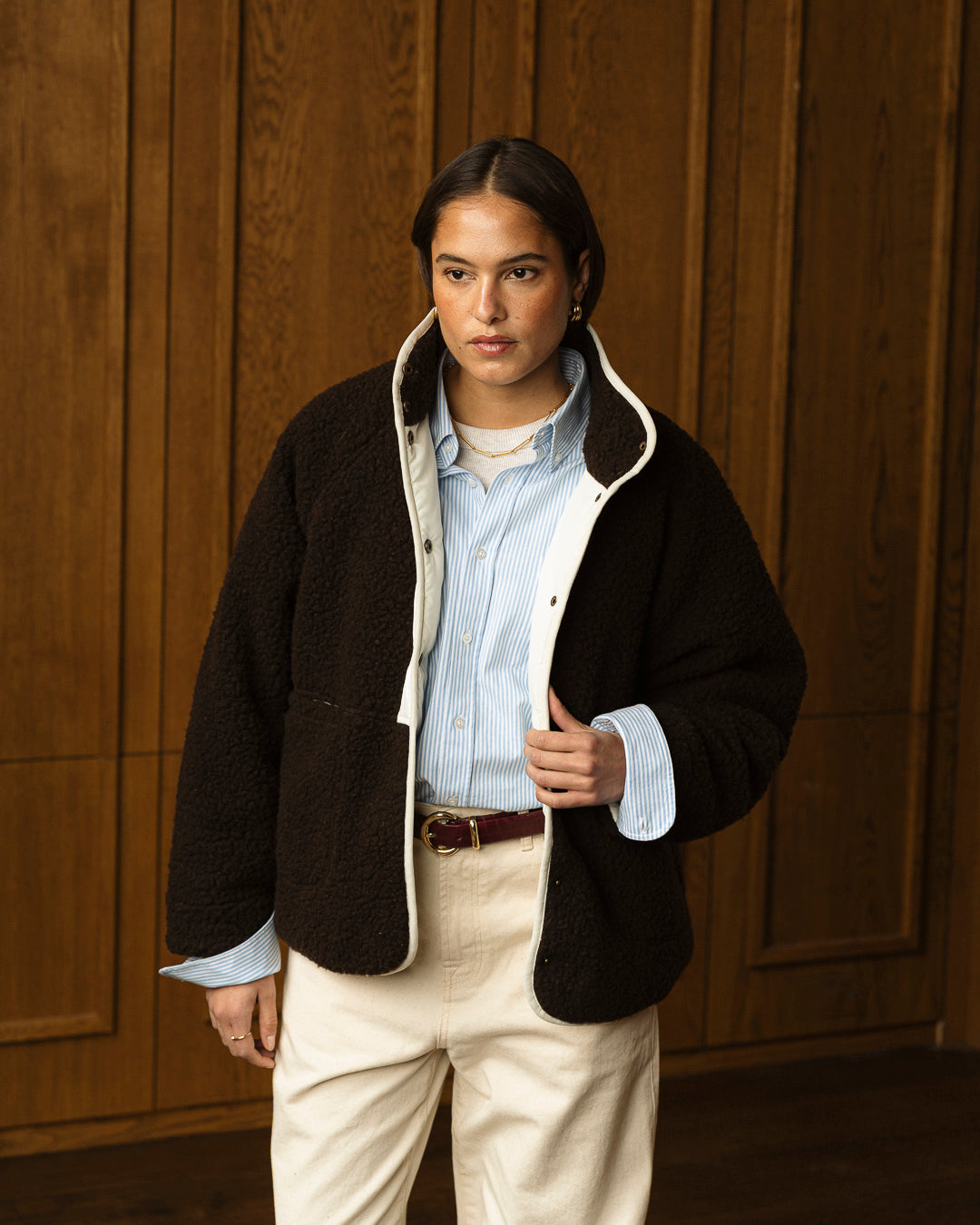 The Mercer Wool Vest W | Brown