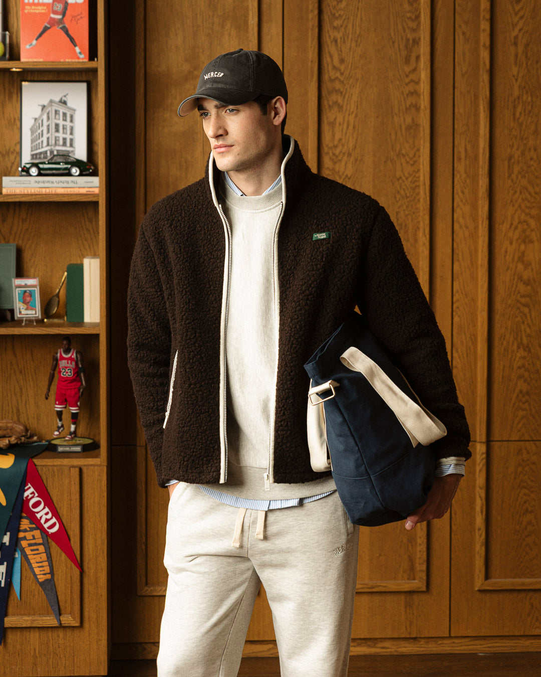 The Mercer Wool Zip Vest | Brown