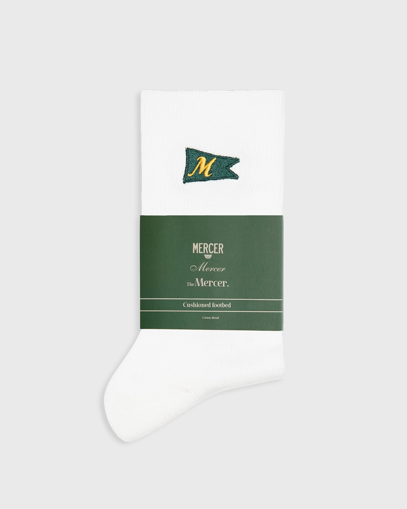 The Mercer Flag Socks | White