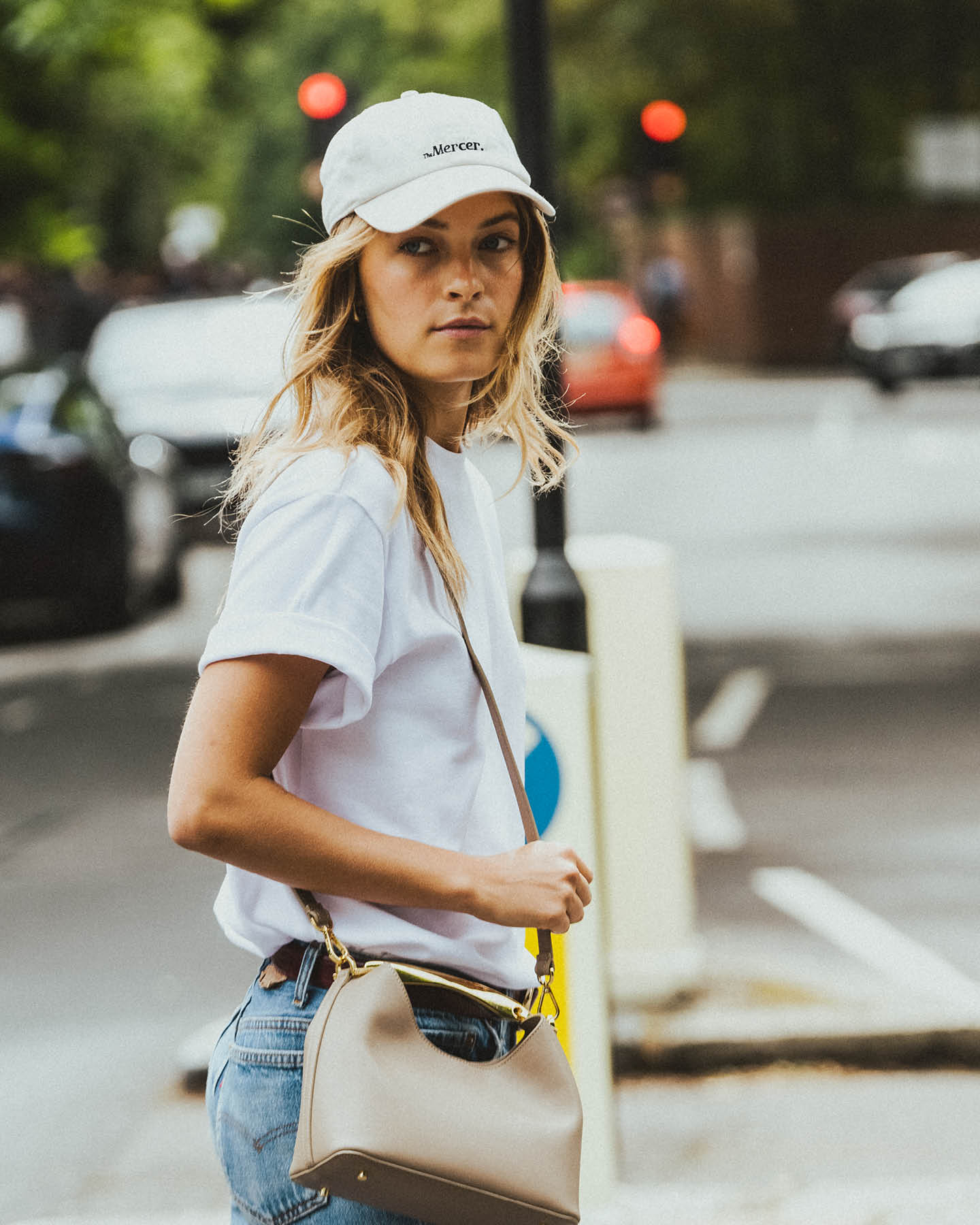 The Mercer Cap Off white