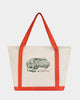 The Mercer Canvas Bag | White/Red