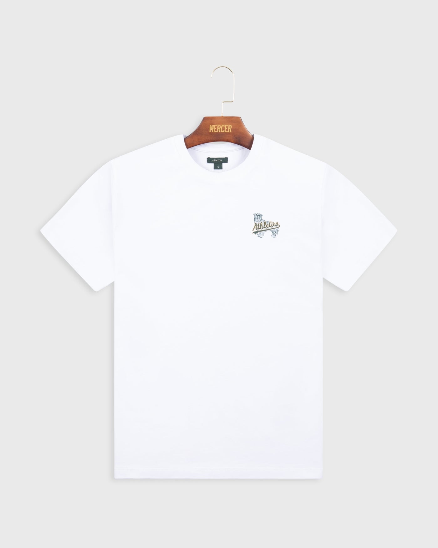 The Mercer Athletics Dog Tee | White/Green